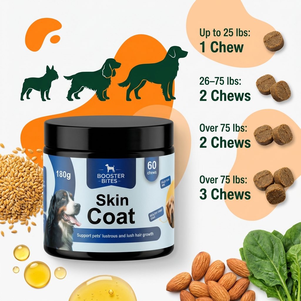 Booster Bites Skin and Coat Dog Treats x60