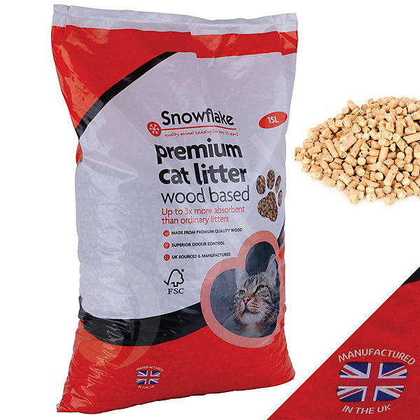 Snowflake Premium Wood Cat Litter Pellets