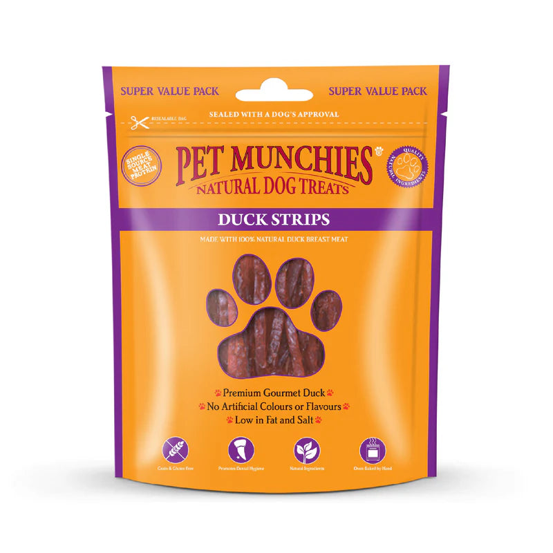 Pet Munchies Duck Strips 90g