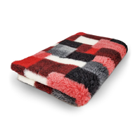 VetBed Red, White & Anthracite Check