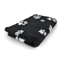 VetBed Black with White Paws