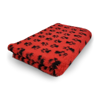 VetBed Red with Black Paw
