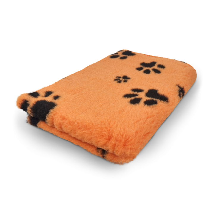 VetBed Orange with Black Paws