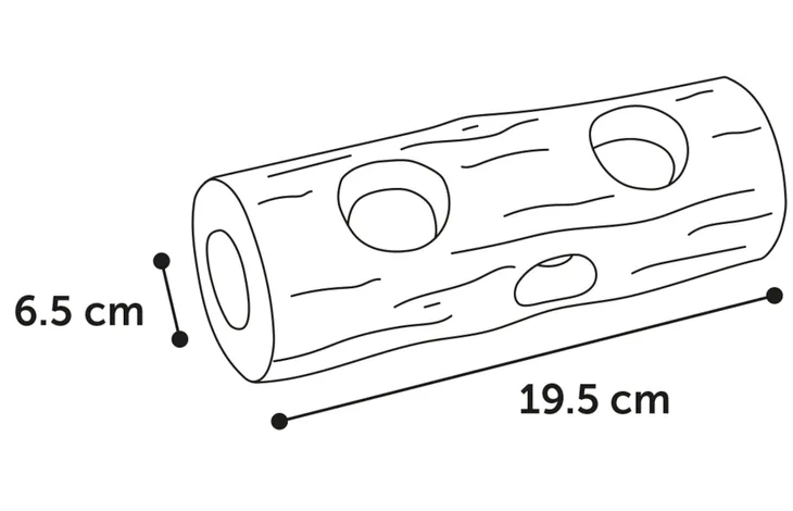 Flamingo Wooden Forage Tube 19cm
