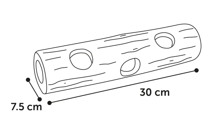 Flamingo Wooden Forage Tube 30cm