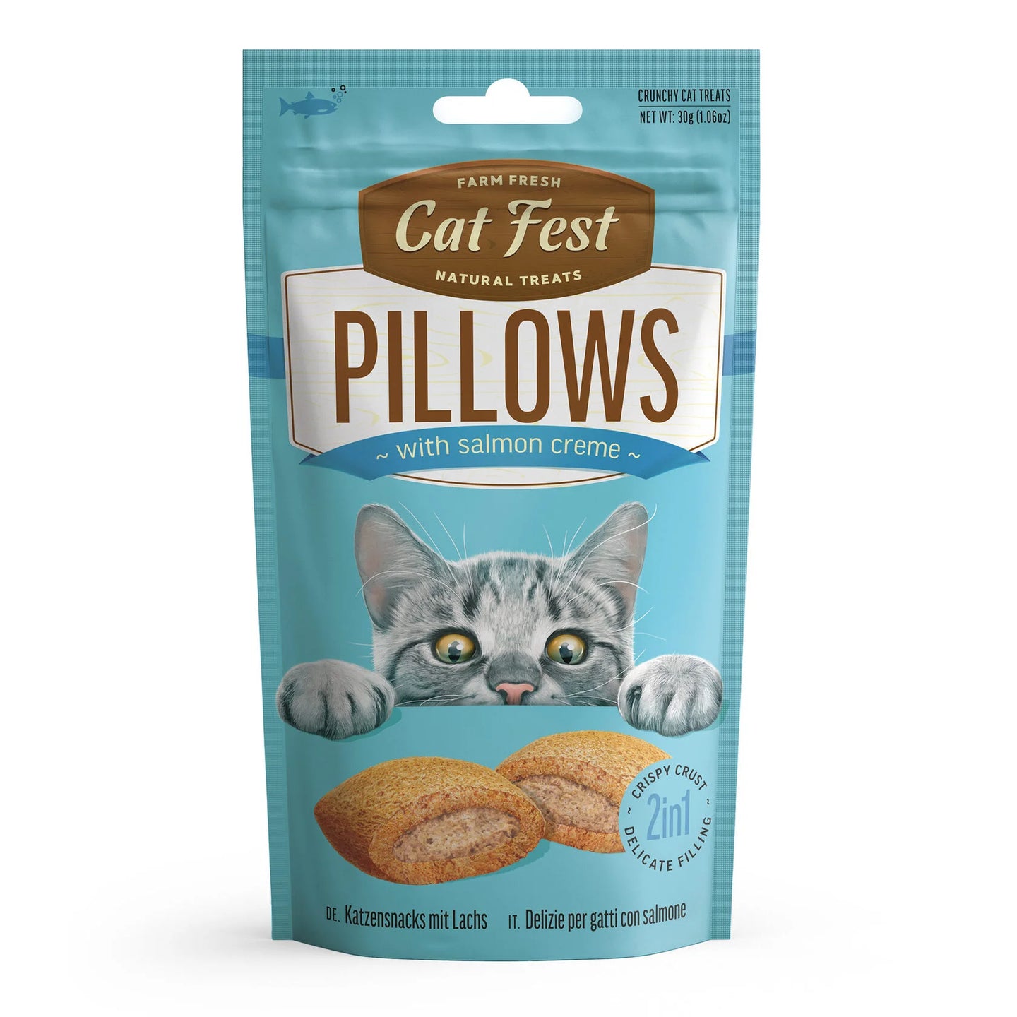 CatFest Farm Fresh Pillows with Salmon Creme 30g