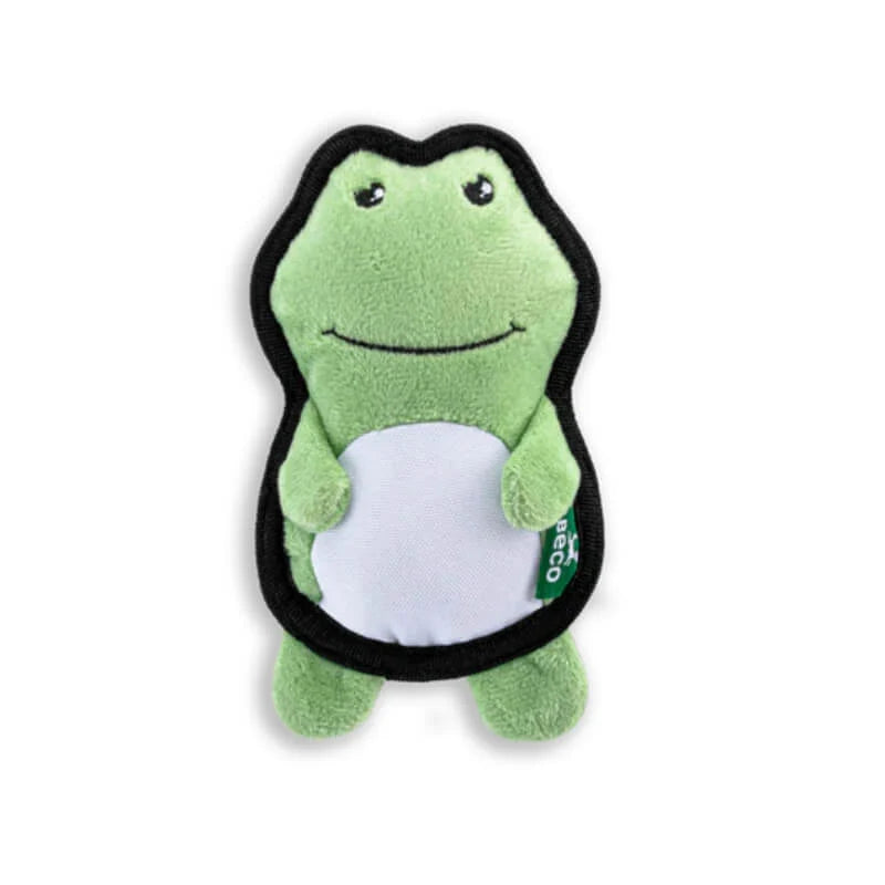 Beco Recycled Rough Tough Dog Toy Frog Small