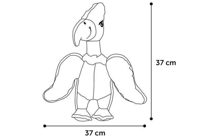 Flamingo Vulture Plush Dog Toy