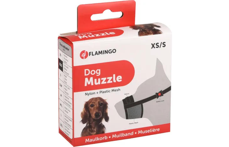 Flamingo Nylon & Mesh Dog Muzzle