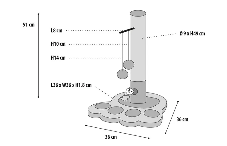 Flamingo Viva Cat Scratcher Pole