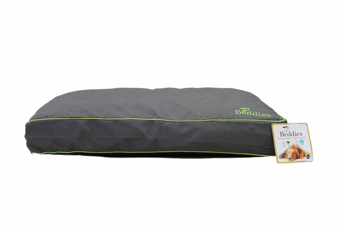 Beddies Waterproof Mattress Charcoal & Lime Large 120x80x10cm