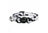 Ancol Camo Black & White Safety Cat Collar