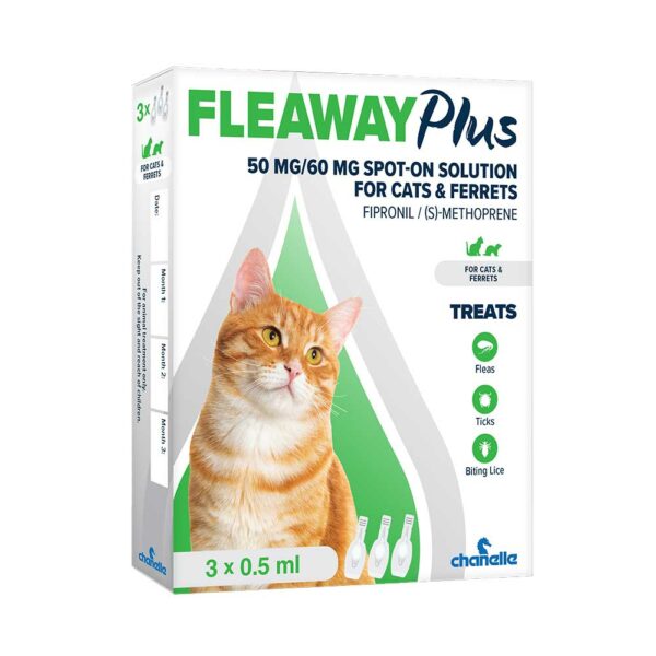 Fleaway Plus - Spot On for Cats & Ferrets x3 Pack