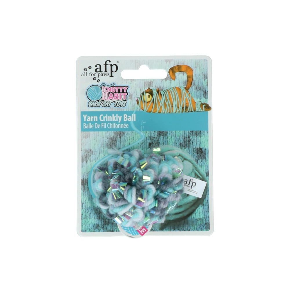 AFP Yarn Ball Crinkly Cat Toy
