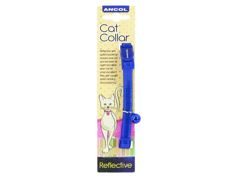 Ancol Gloss Reflective Cat Collar Blue