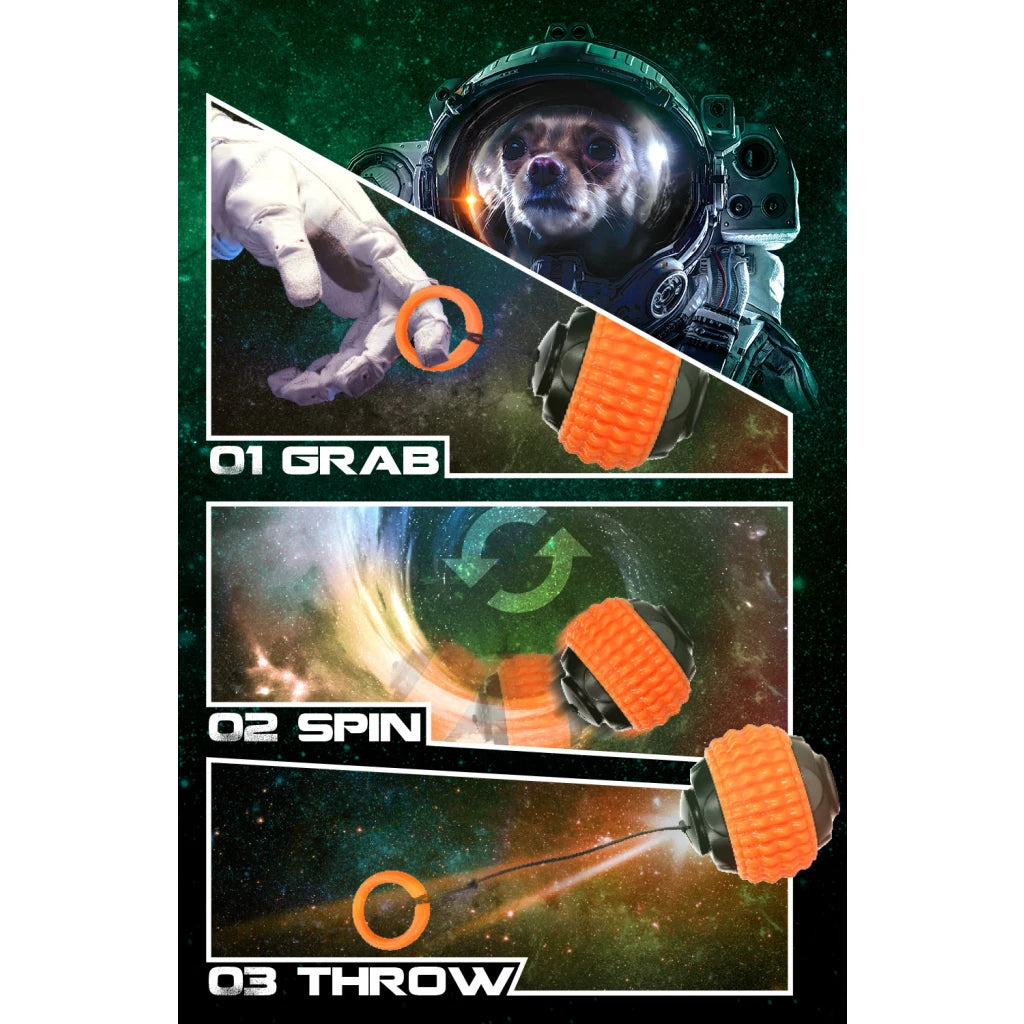 Dog Comets Jet Orange Ball