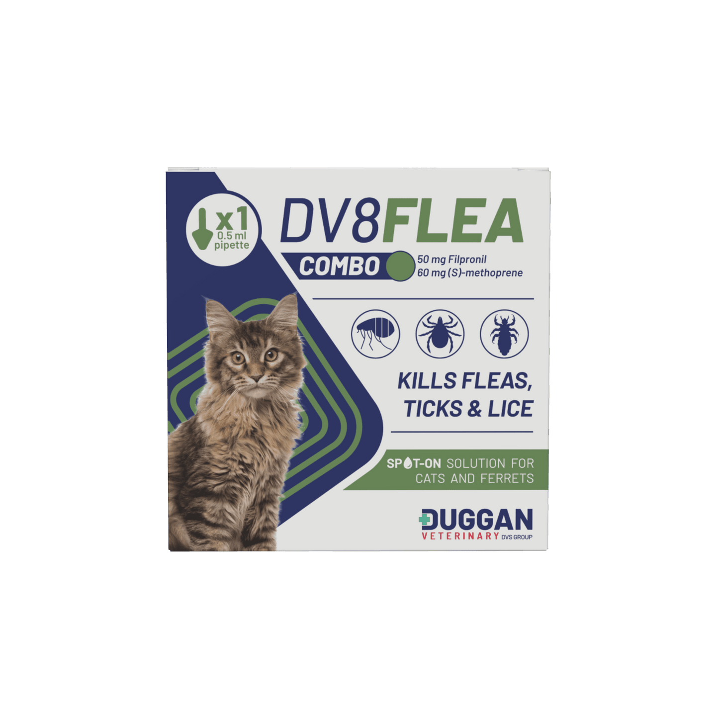 Dv8Flea Combo Cat Flea Spot On (Suitable for Ferrets)