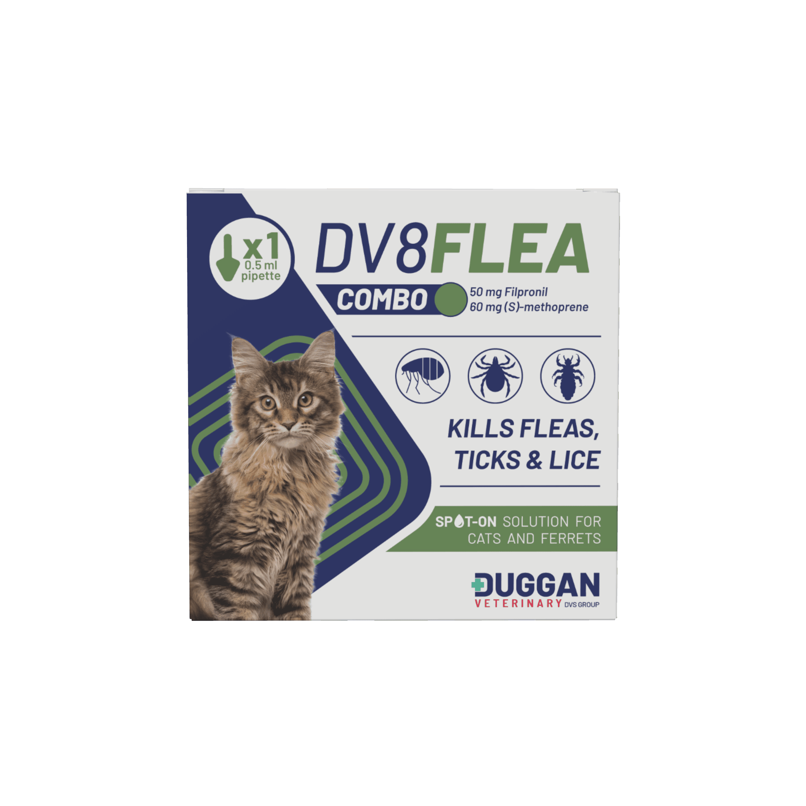 Dv8Flea Combo Cat Flea Spot On (Suitable for Ferrets)