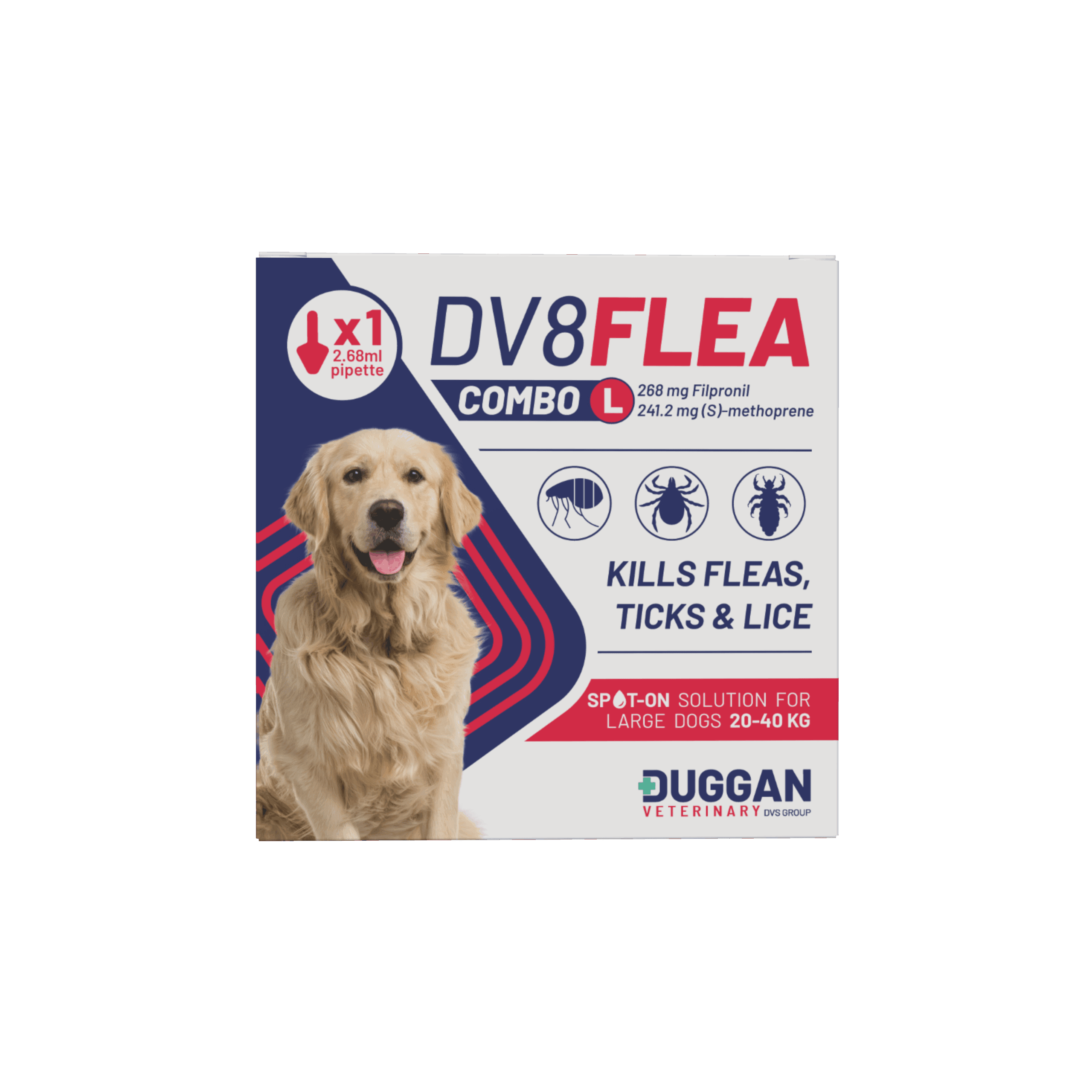 Dv8Flea Combo Dog Flea Spot On