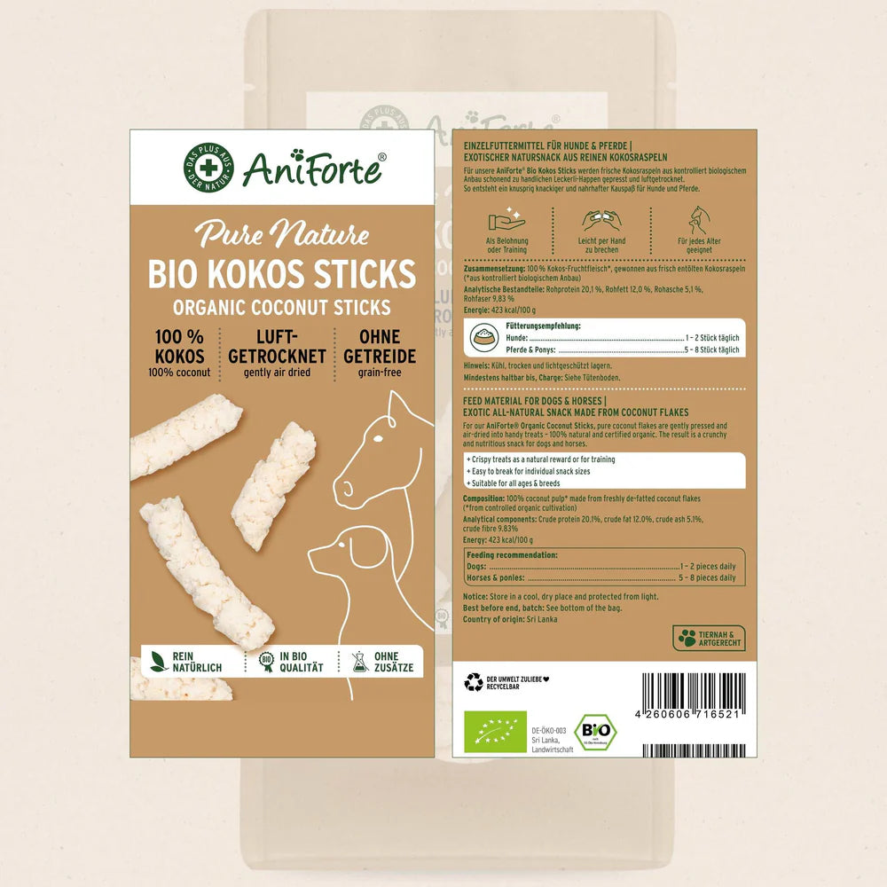 AniForte Organic Coconut Sticks 500g