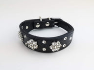 VPS Flower Diamonte Collar Black XS