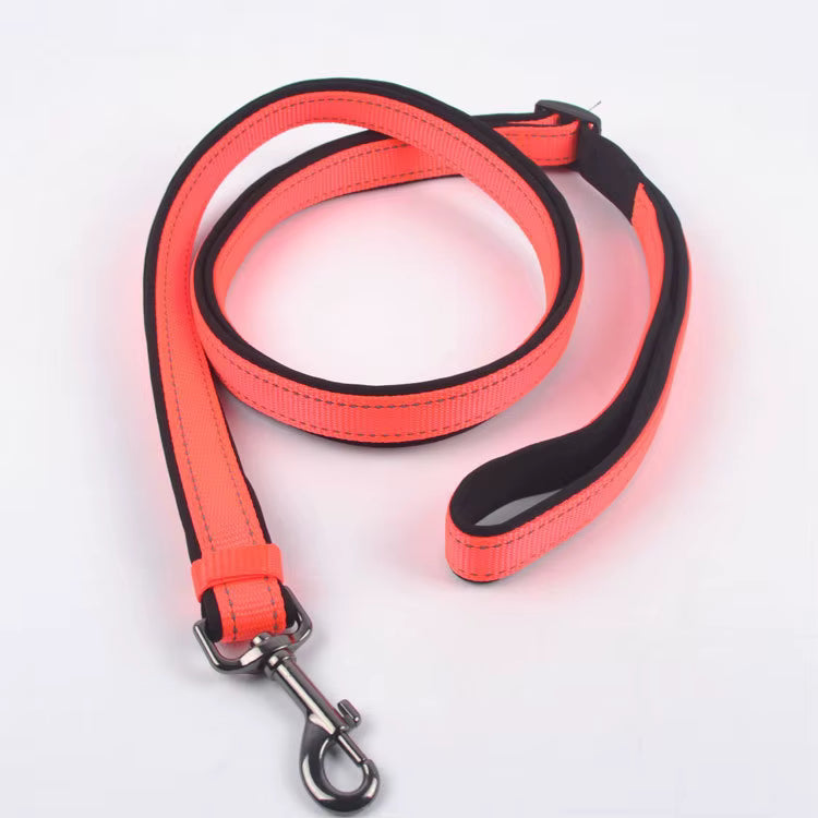 Panda Orange Reflective Padded Dog Lead