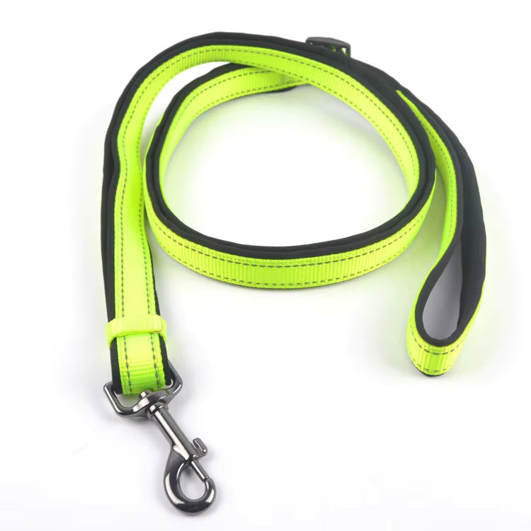 Panda Yellow Reflective Padded Dog Lead