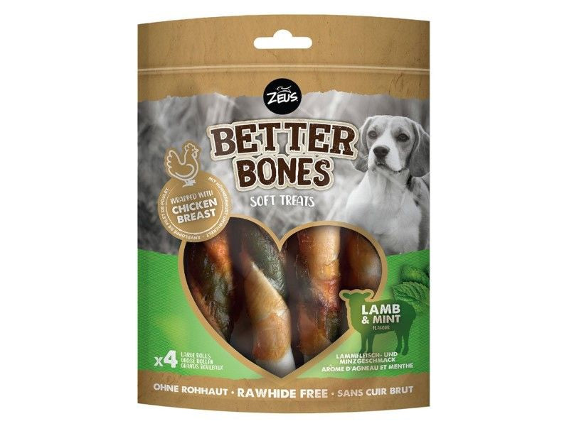 Zeus Better Bones Lamb & Mint Large Rolls – 4 Pack