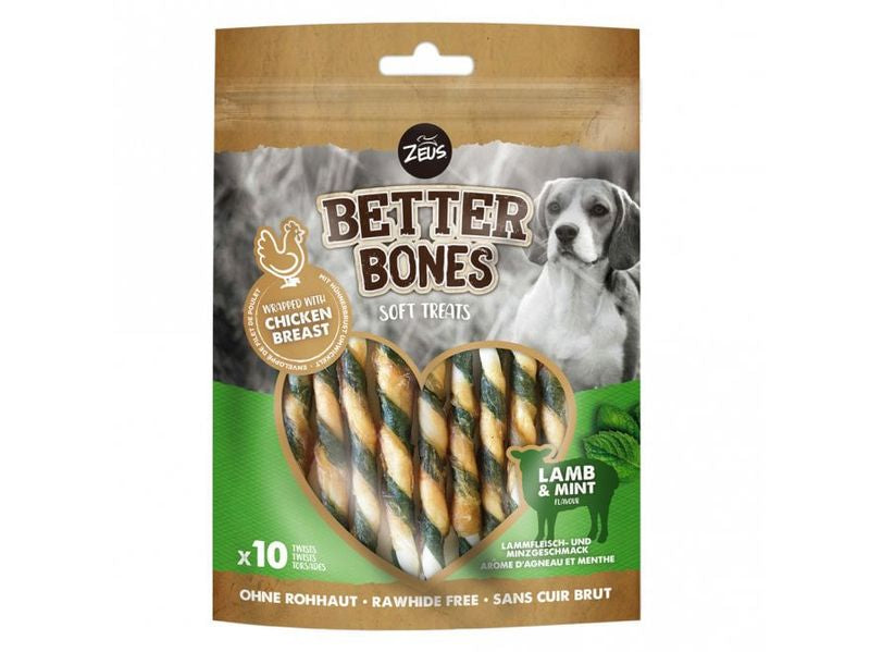 Zeus Better Bones Lamb & Mint Twists – 10 Pack
