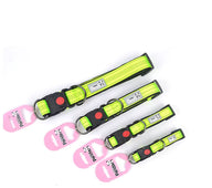 Panda Yellow Reflective Padded Dog Collars