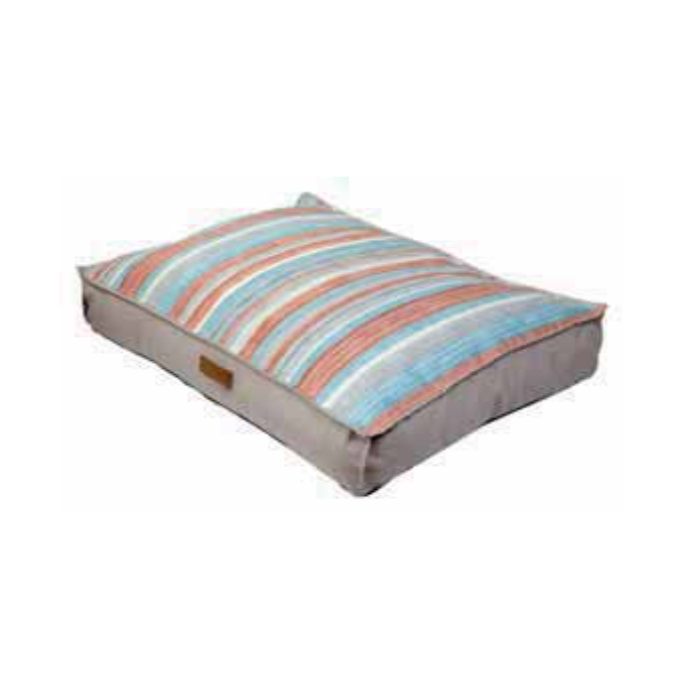 TM XL Dog Mattress Cushion Striped Blue 103 x 88cm
