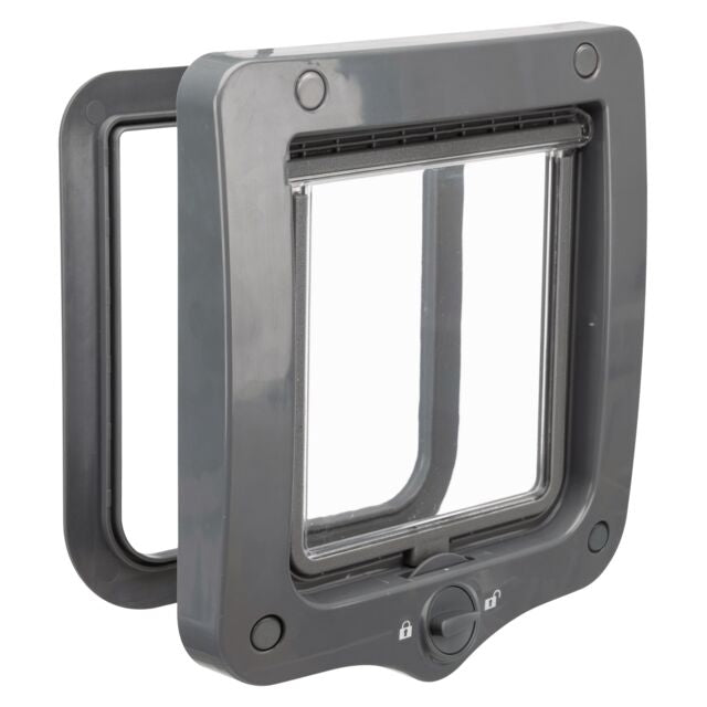 Trixie 4 Way Cat Flap 15.5x0.5x14cm - Grey