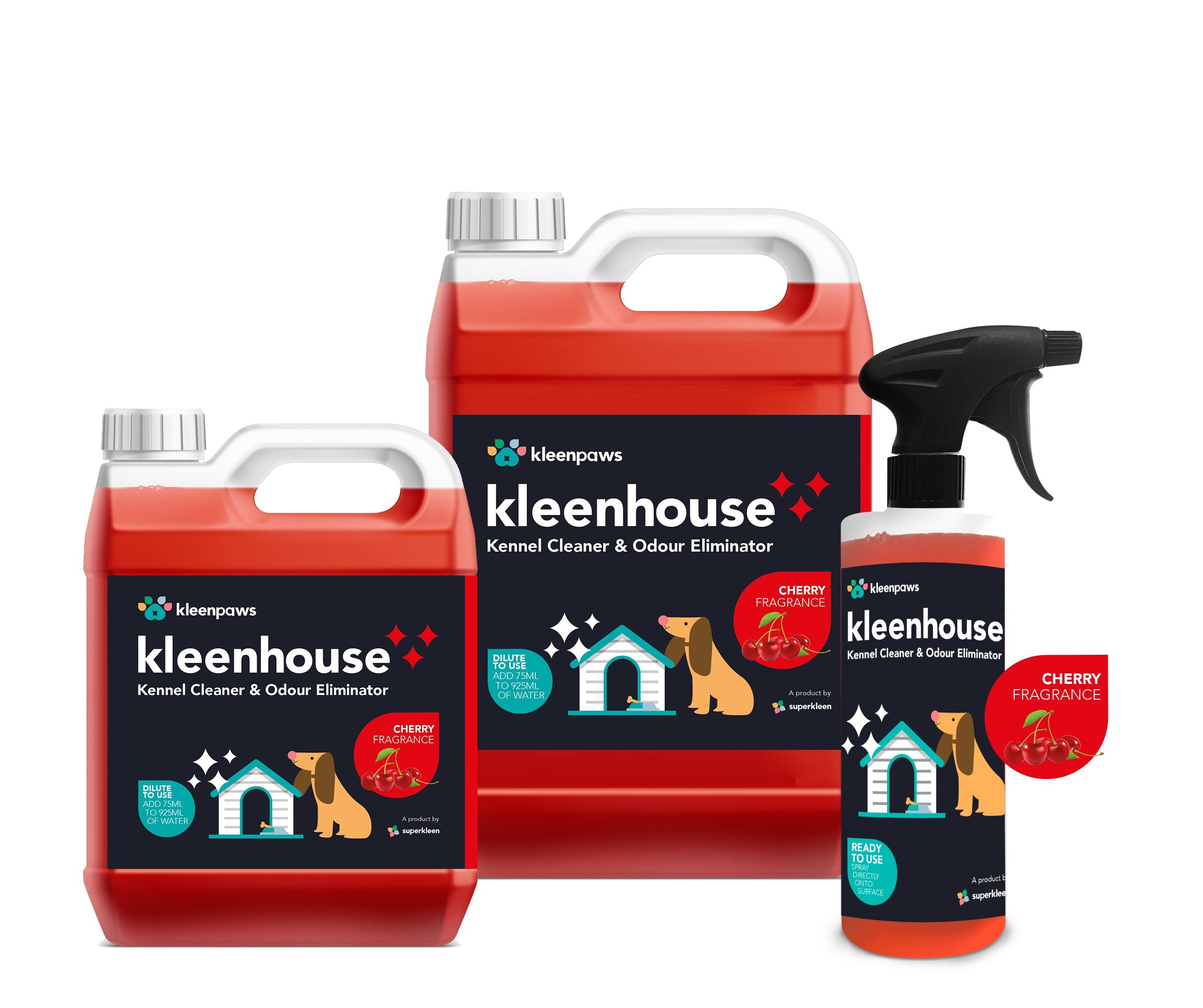 KleenPaws Kennel Cleaner & Odour Eliminator | Cherry 5L