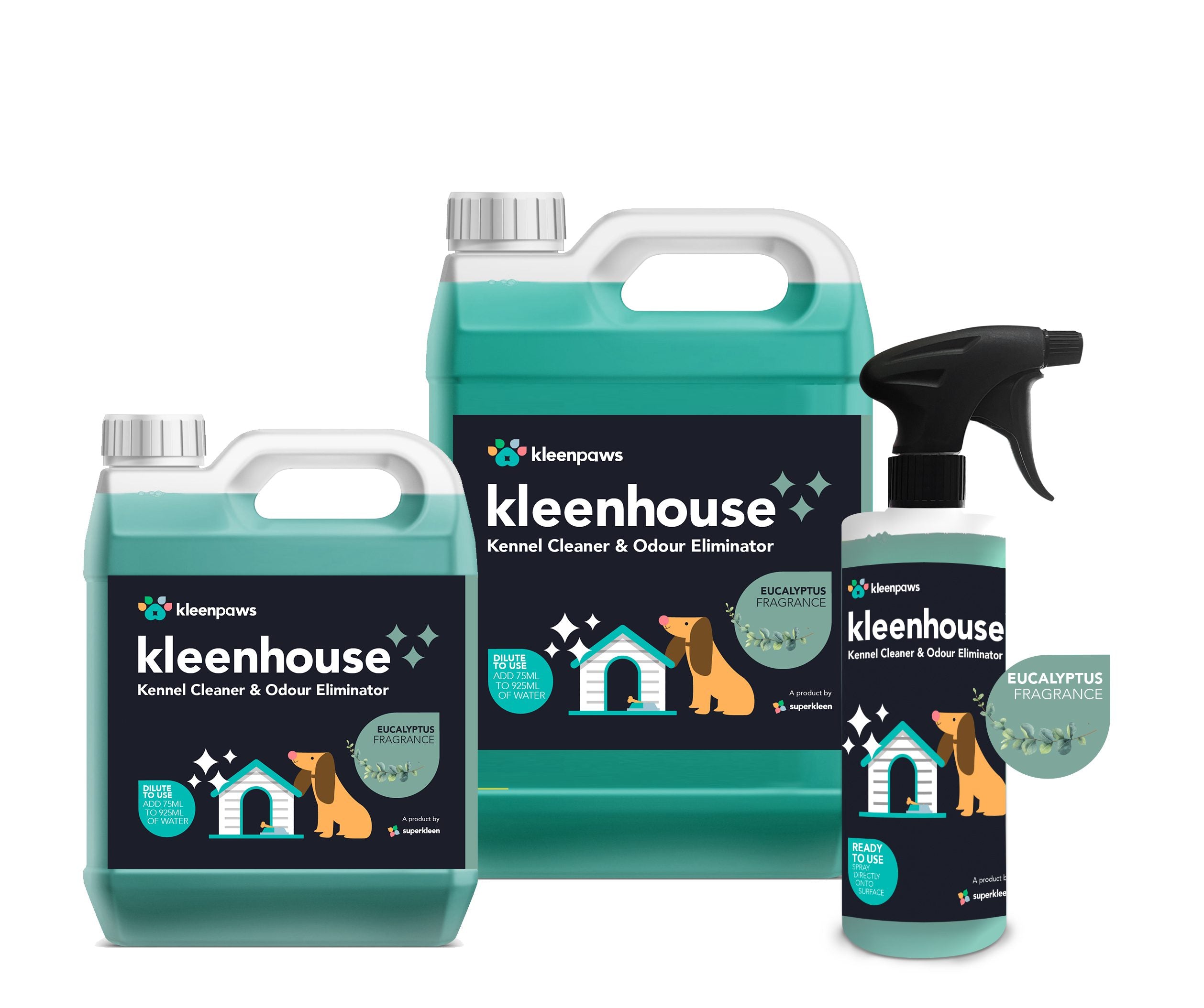 KleenPaws Kennel Cleaner & Odour Eliminator | Eucalyptus 5L