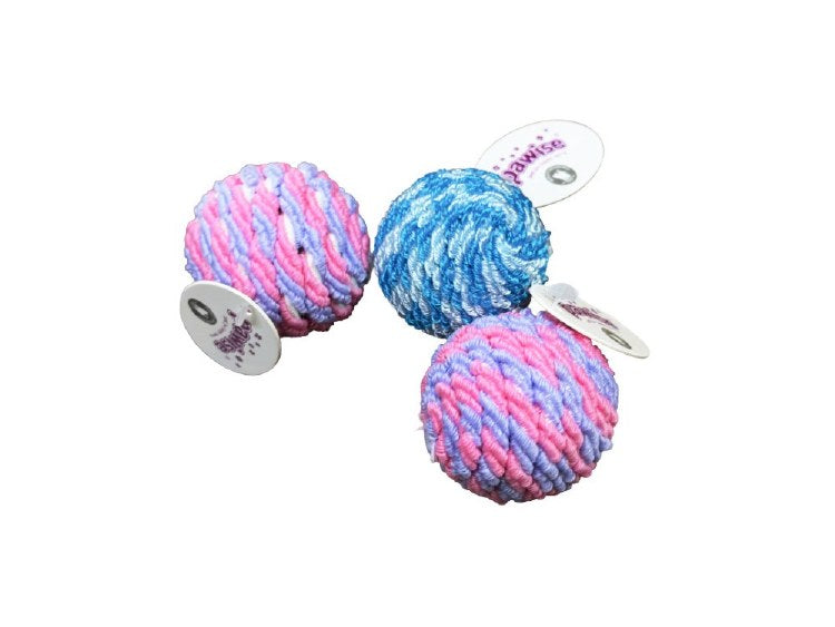 Pawise Glitter Rope Ball For Cats x1
