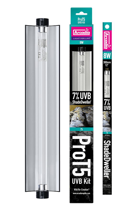 Arcadia ShadeDweller ProT5 UVB Lighting Kit 7% 8w 12"