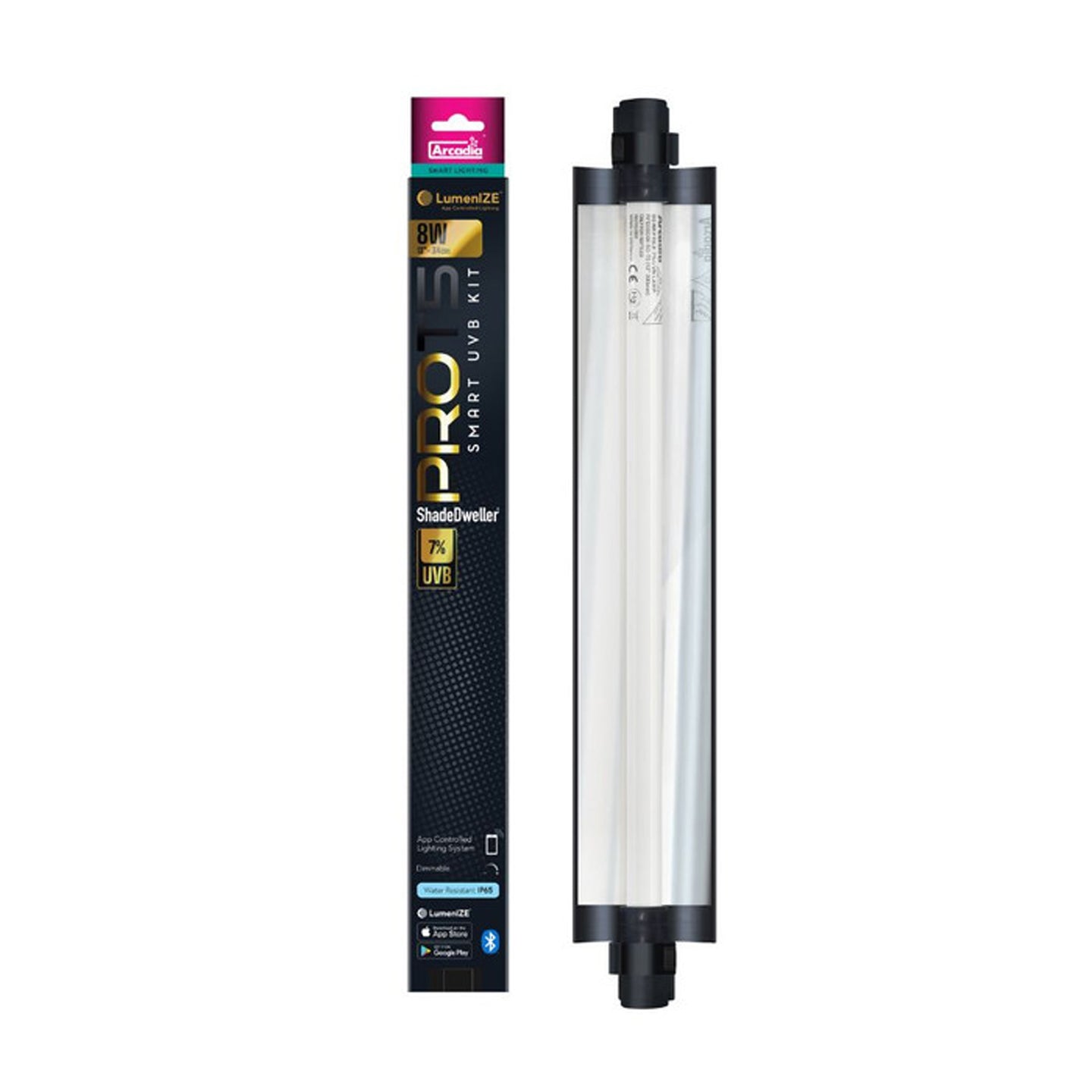 Arcadia ShadeDweller LumenIZE ProT5 Smart UVB Lighting Kit 7% 8w 13”