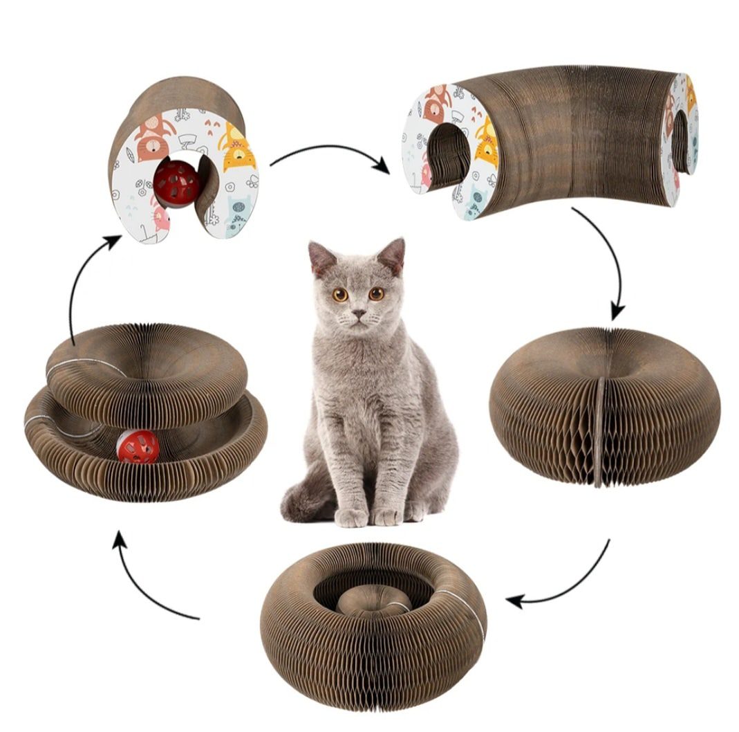 Cat Paper Donut Toy