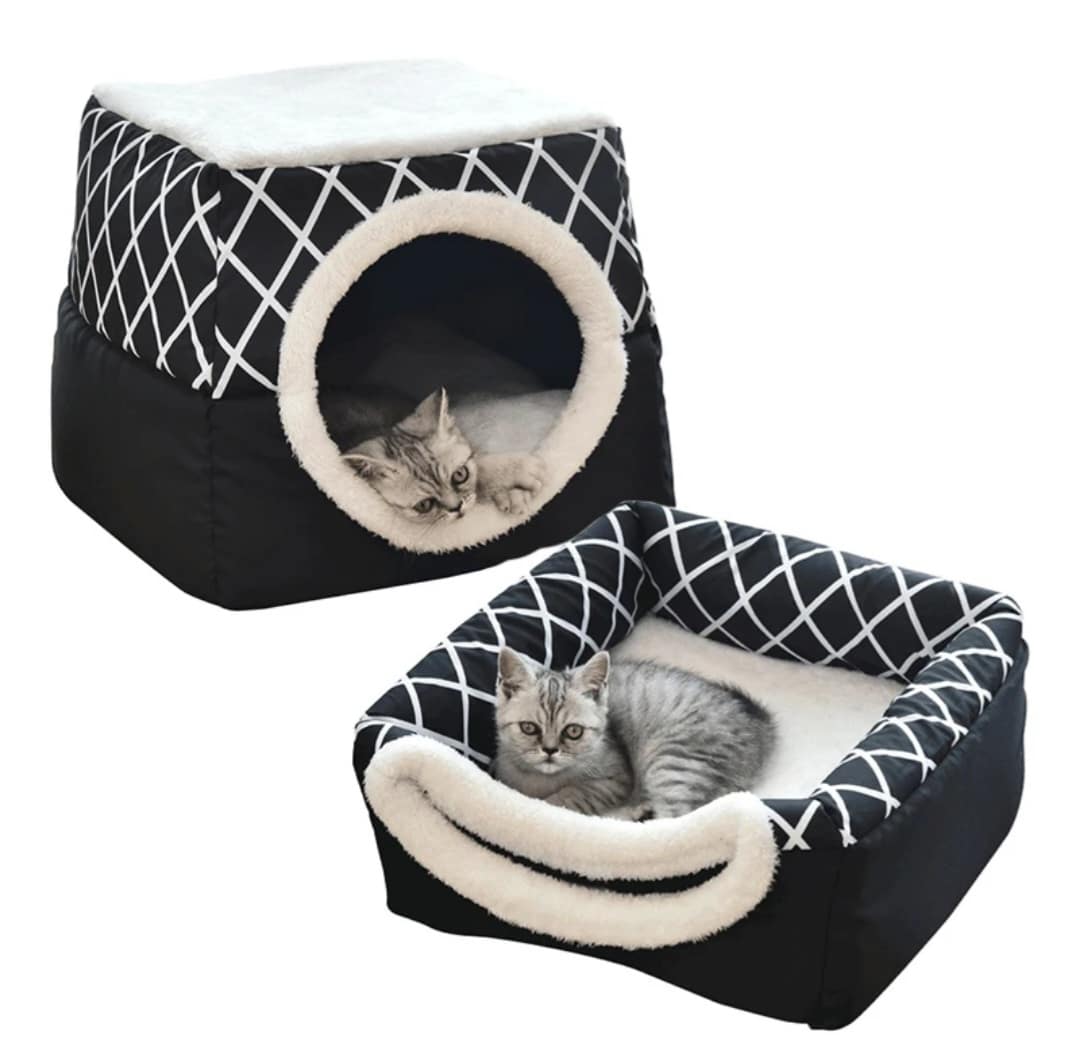 Cat Cozy Cube Black & White