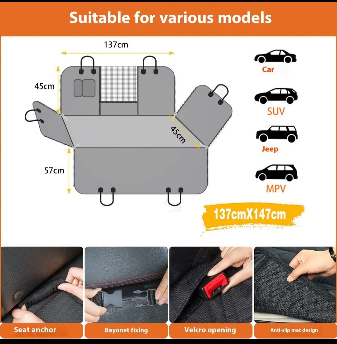 CC Back Seat Cover - Protect Your Back Seats