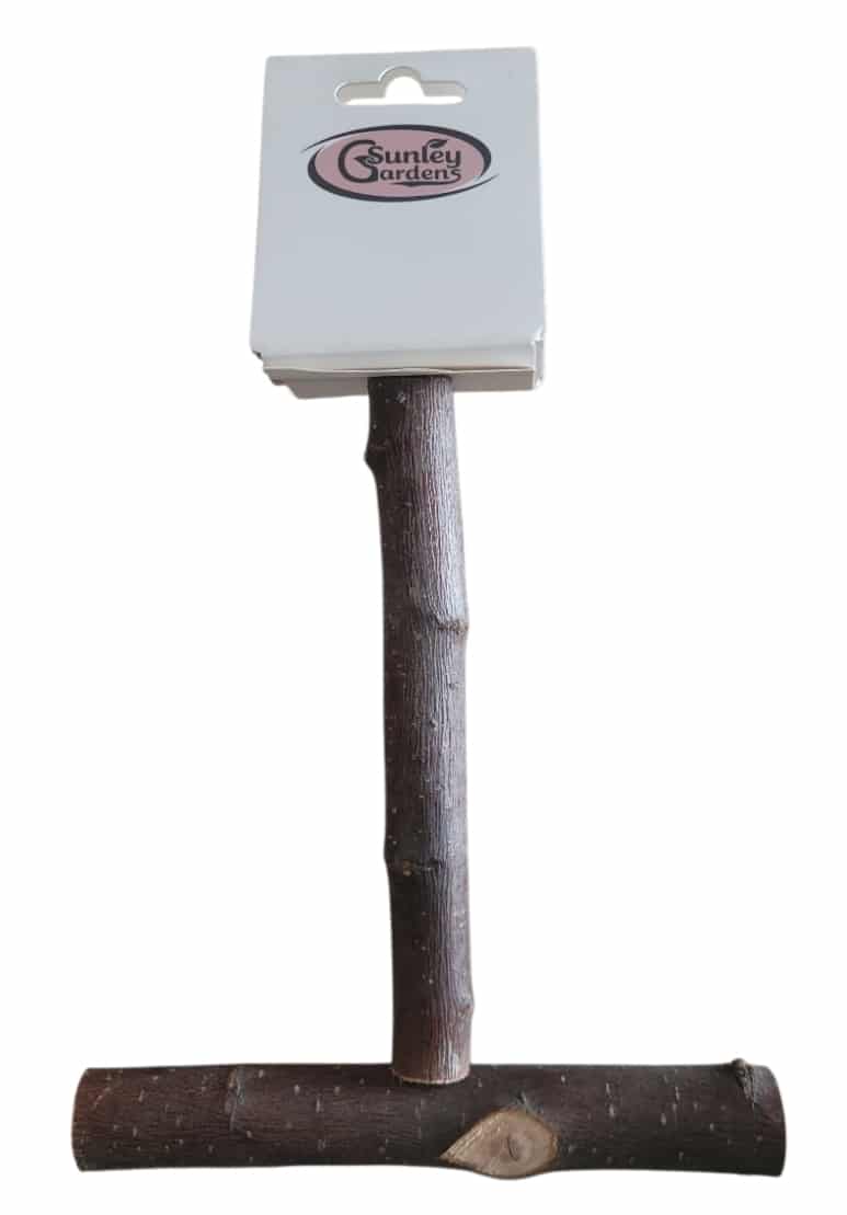 Sunley Gardens T Shape Wooden Bird Perch 17cm