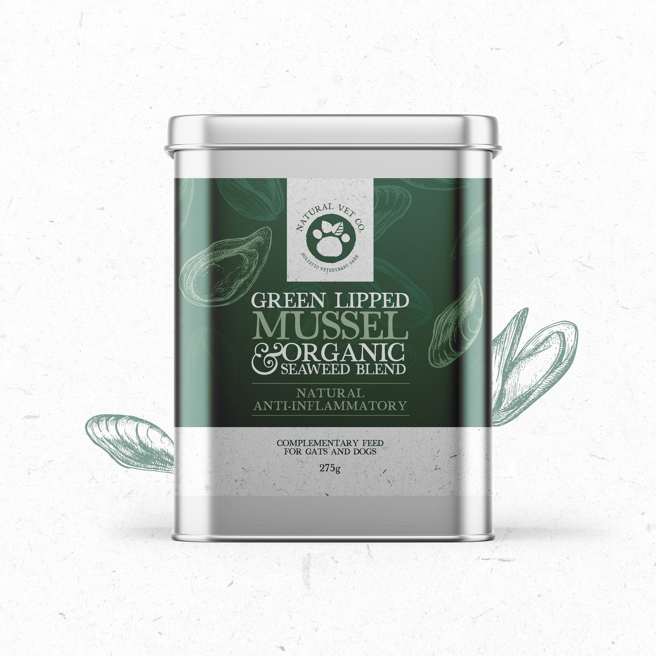 Natural Vet Co Green Lipped Mussel & Organic Seaweed Blend 275g