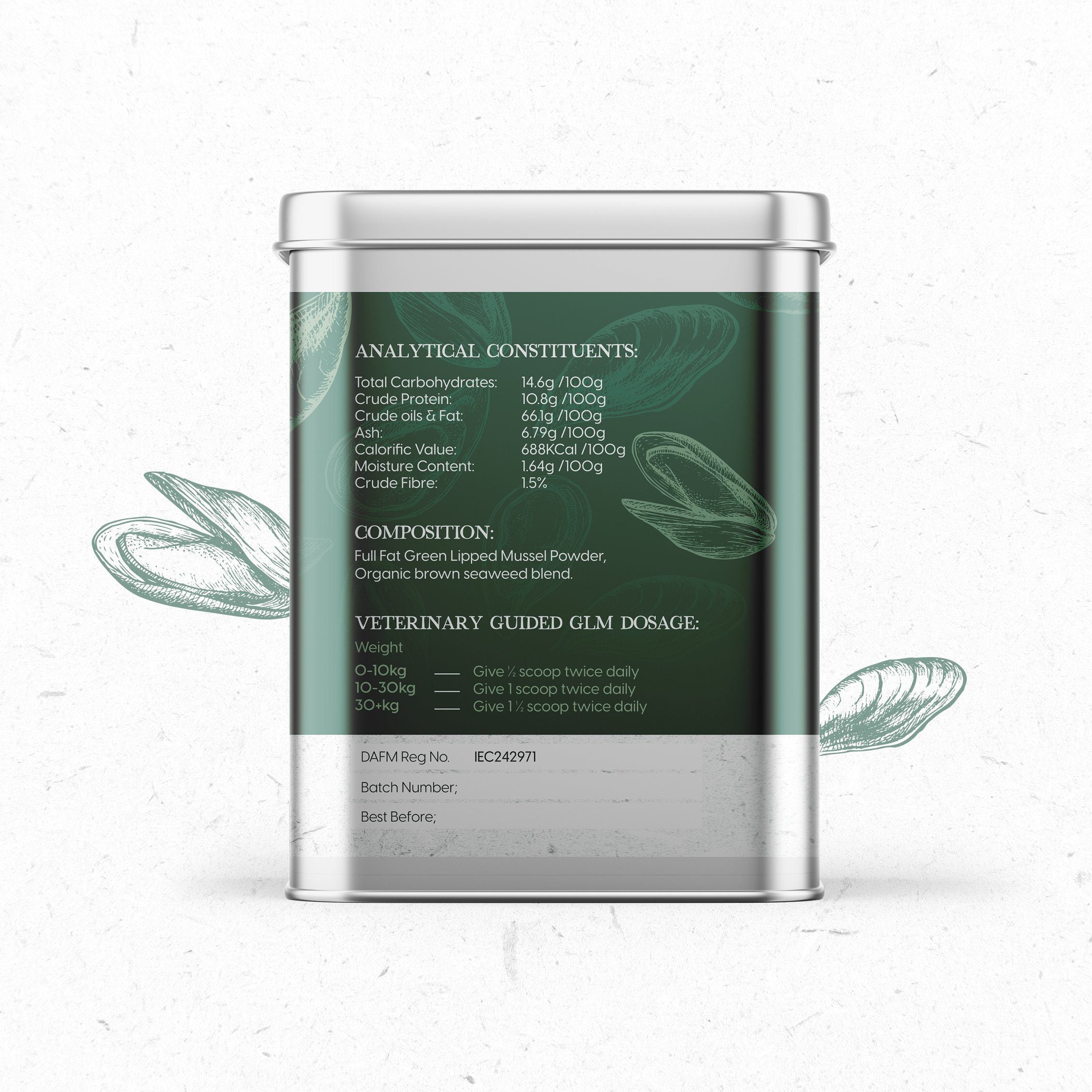 Natural Vet Co Green Lipped Mussel & Organic Seaweed Blend 275g