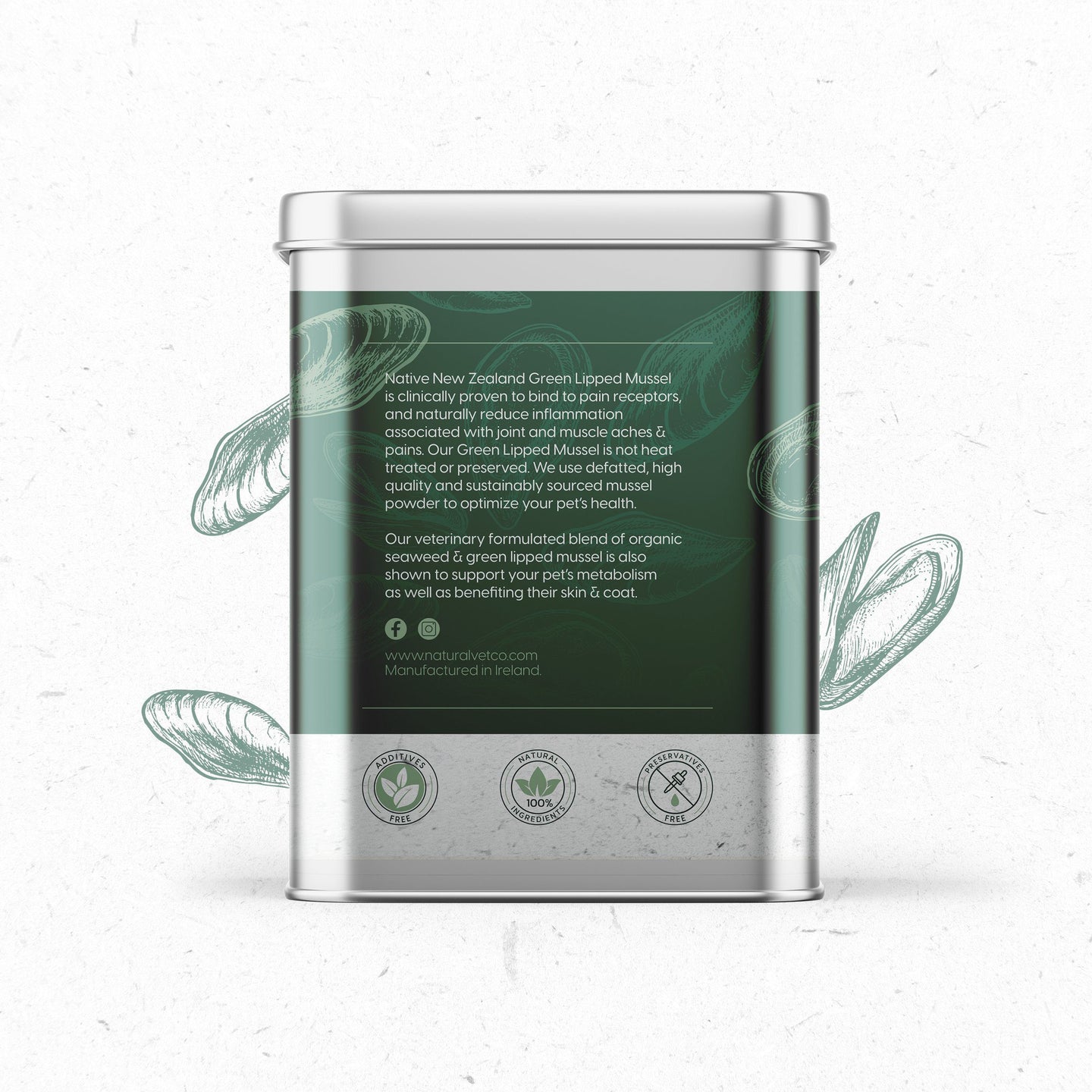 Natural Vet Co Green Lipped Mussel & Organic Seaweed Blend 275g