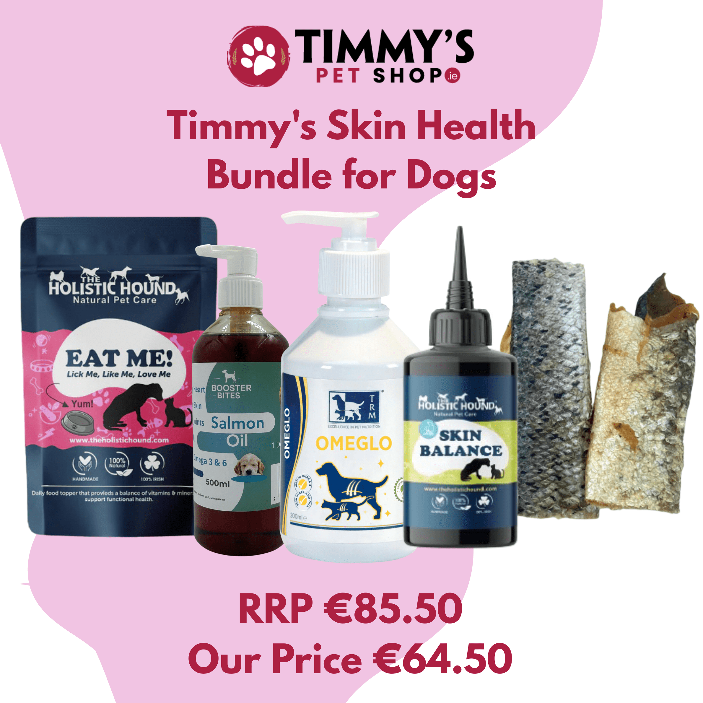 Timmy's Skin Health Bundle for Dogs - RRP €85.50 - Our Price €64.50!