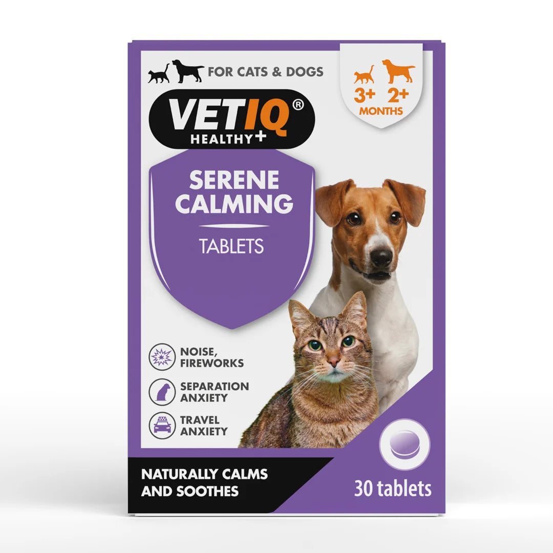 VetIQ Serene Calming Tablets for Cats & Dogs x30 Pack