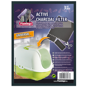Flamingo Active Charcoal Filter Insert for Litter Trays Large x3