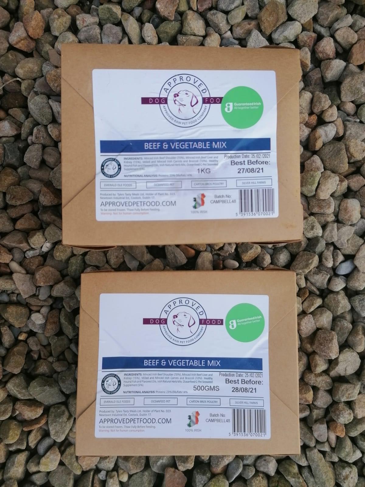 Approved Raw Beef & Veg 500g