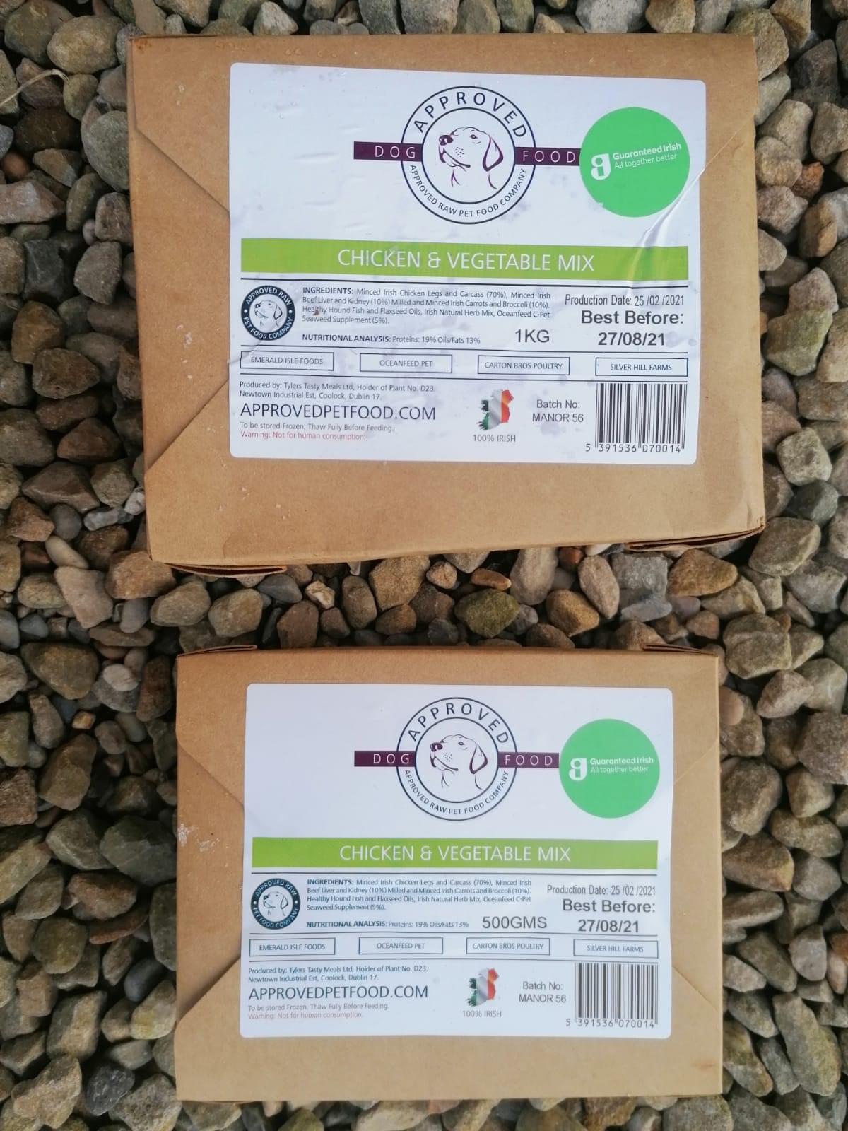 Approved Raw Chicken & Veg 1kg