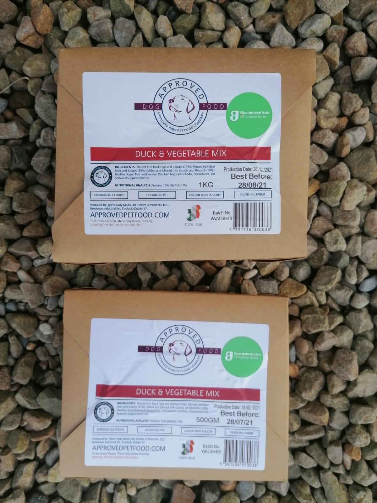Approved Raw Duck & Veg 500g